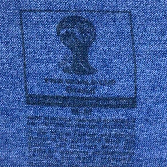 2014 FUTBOL USA FIFA World Cup Brazil Champions T Shirt Navy Blue Medium - Picture 3 of 4